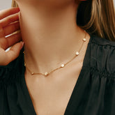 Aure Coin Necklace Gold-Plated Disc Chain Necklace